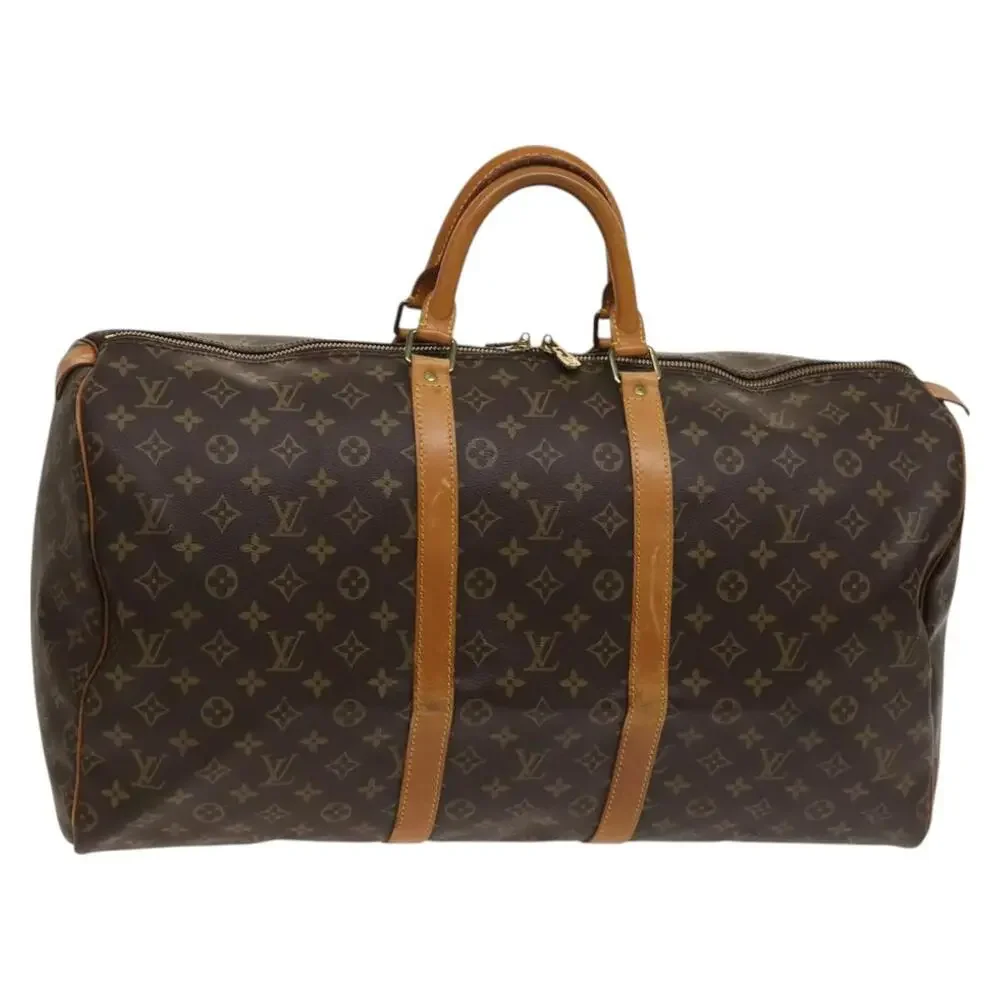LOUIS VUITTON Monogram Keepall 55 Boston Bag M41424